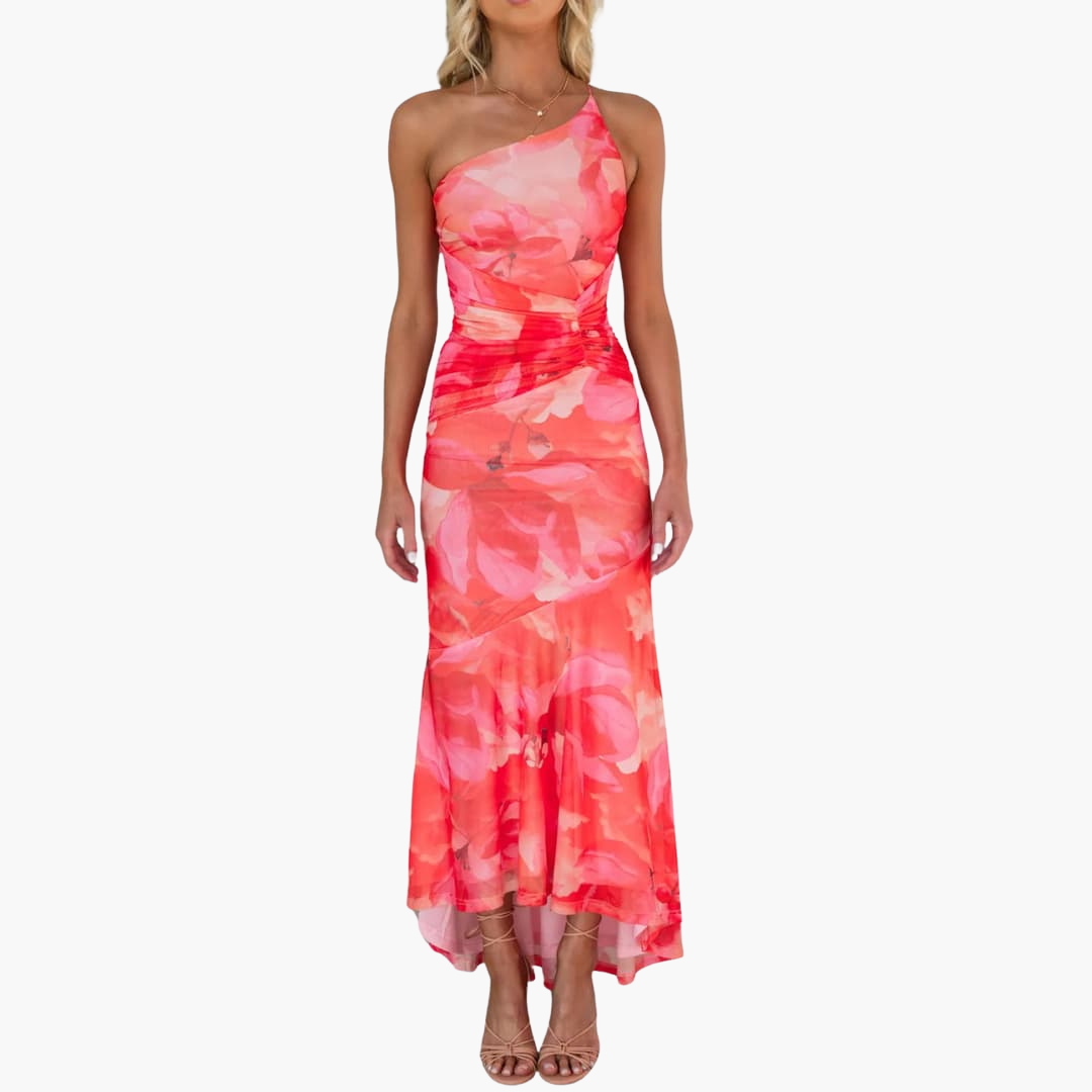 Chic Off Shoulder Floral Summer Dress