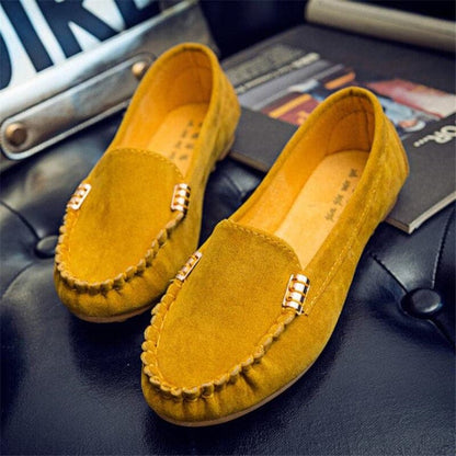 Women's Slip On Flat Shoes Blue Denim Comfort Loafers