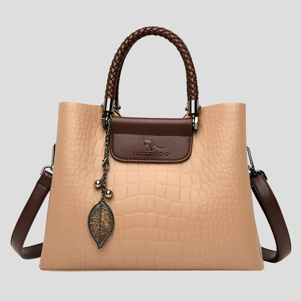 Elegant Brown Wooden Tote Bag for Women
