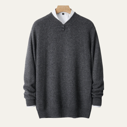 Luxury Men's Crew Neck Cashmere Knit Sweater