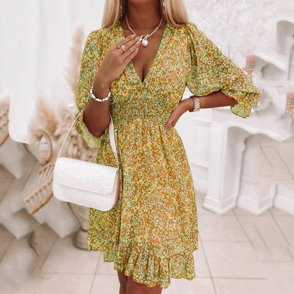 Vibrant Floral Sundress Chic Summer Style