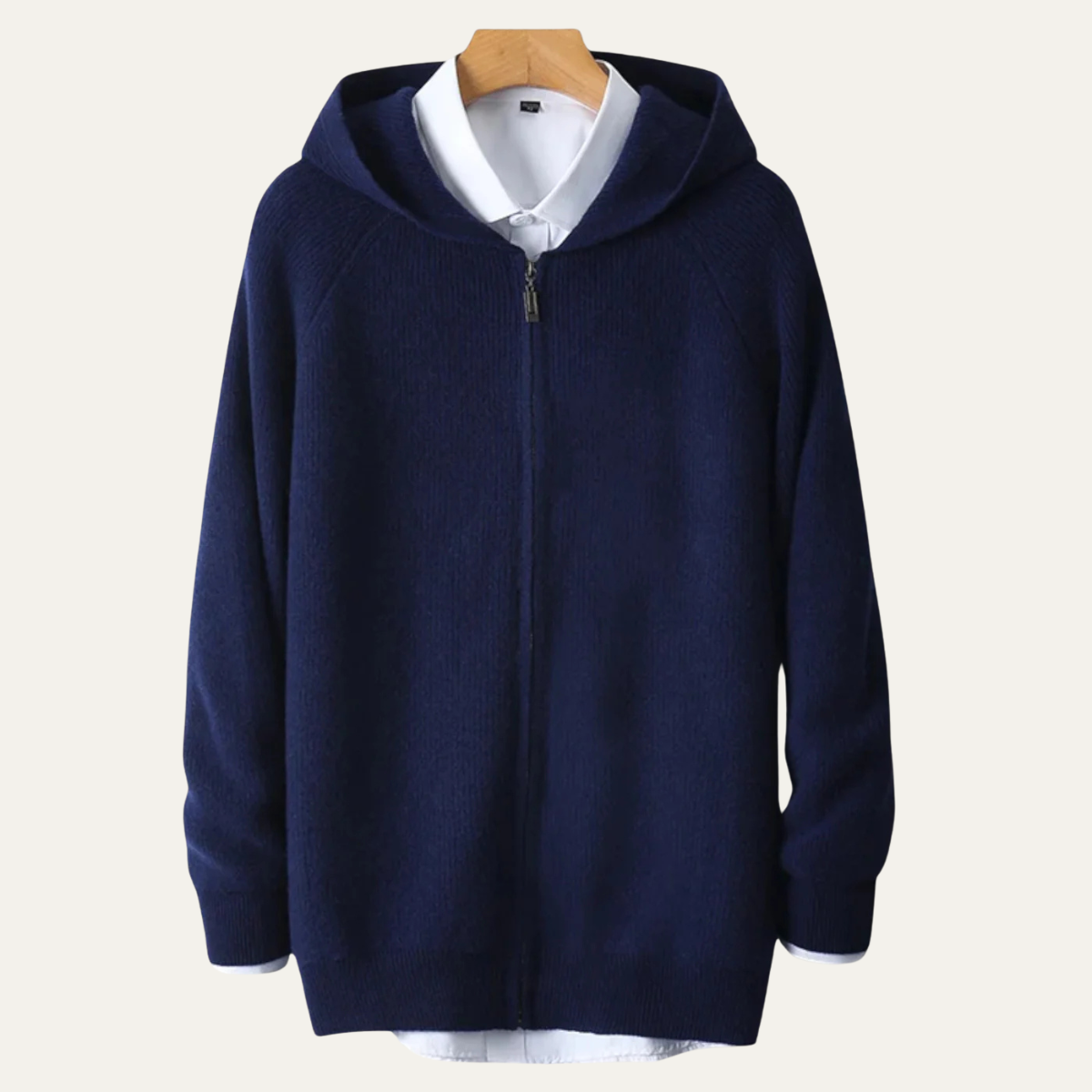 Premium Men's Merino Wool Zip Up Sweater