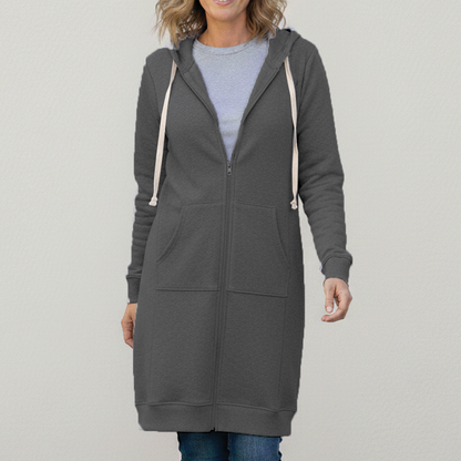 Women's Oversized Zip Up Hooded Jacket