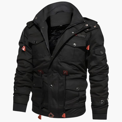Waterproof Zip Up Mens Coat with Extra Pockets