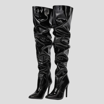 Ladies High 8cm Heel Ankle Boots
