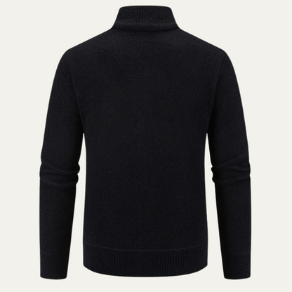 Classic Men's Knitted Zipper Cardigan with Pockets