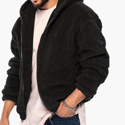 Men's Fleece Zip Up Long Sleeve Jacket