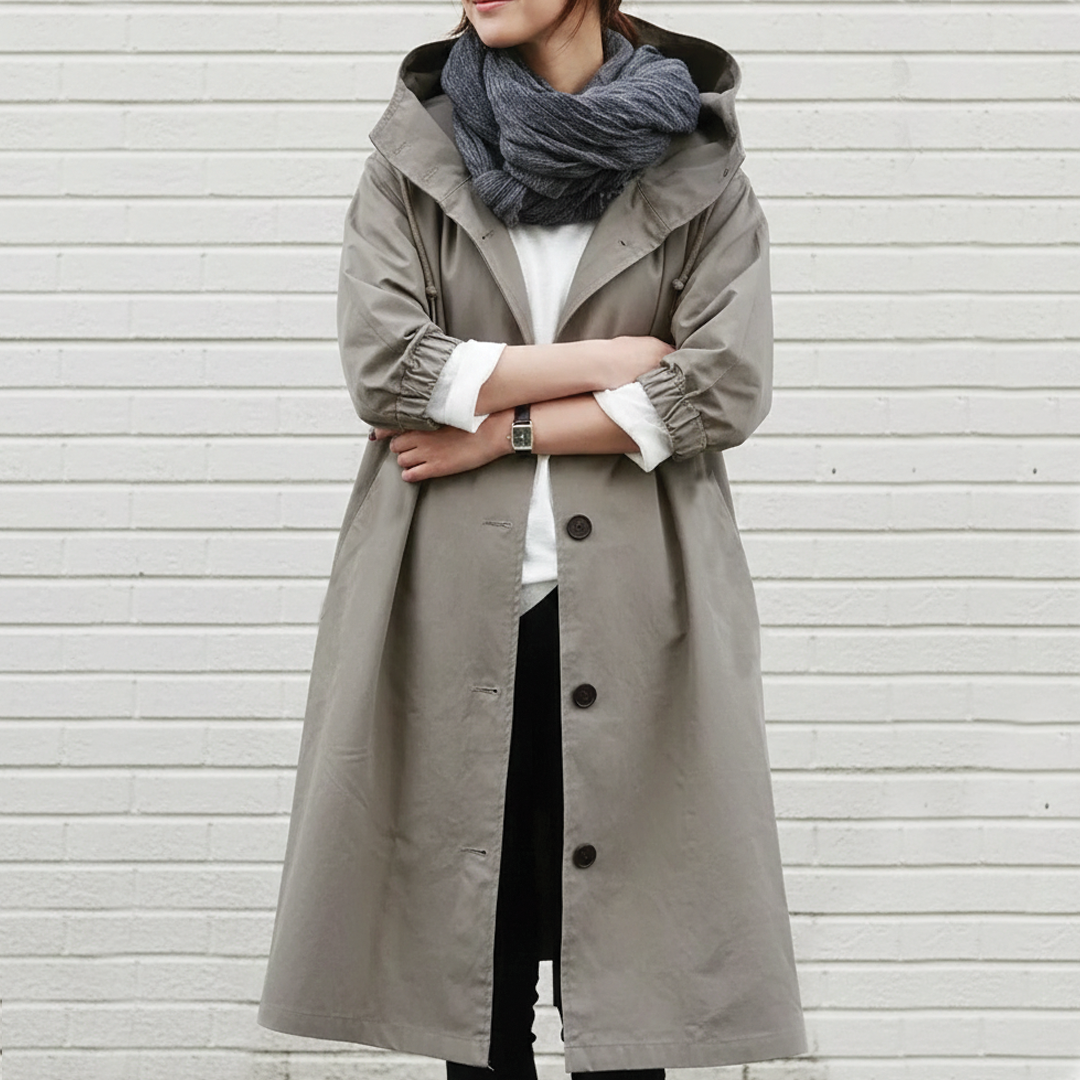 Waterproof Hooded Long Coat