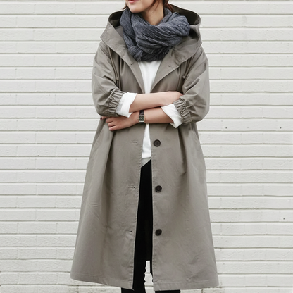 Waterproof Hooded Long Coat