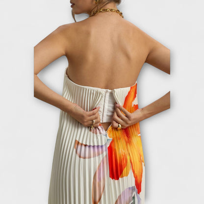 Vibrant Floral Long Evening Dress for Women