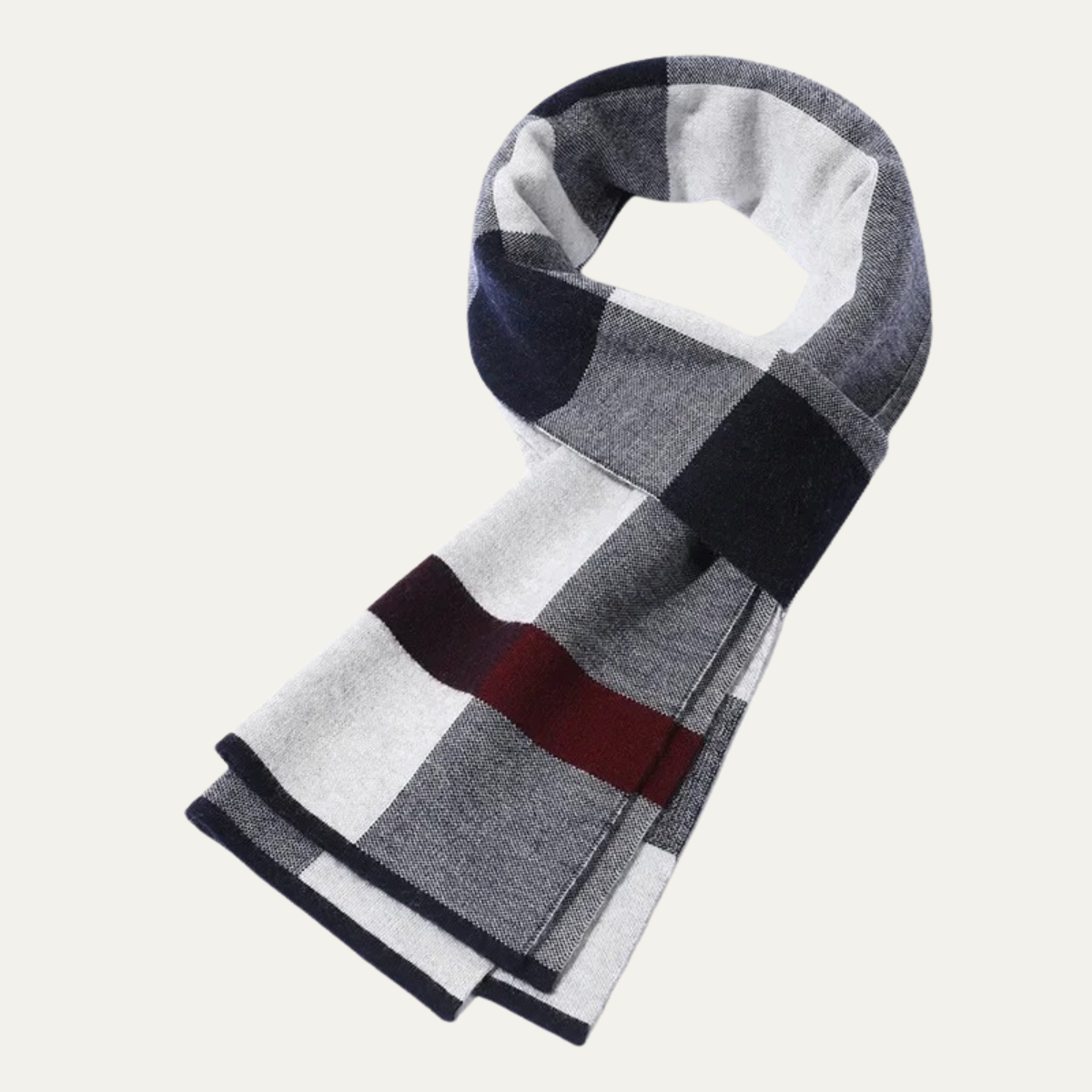 Traditional Plaid Men's Wool Scarf