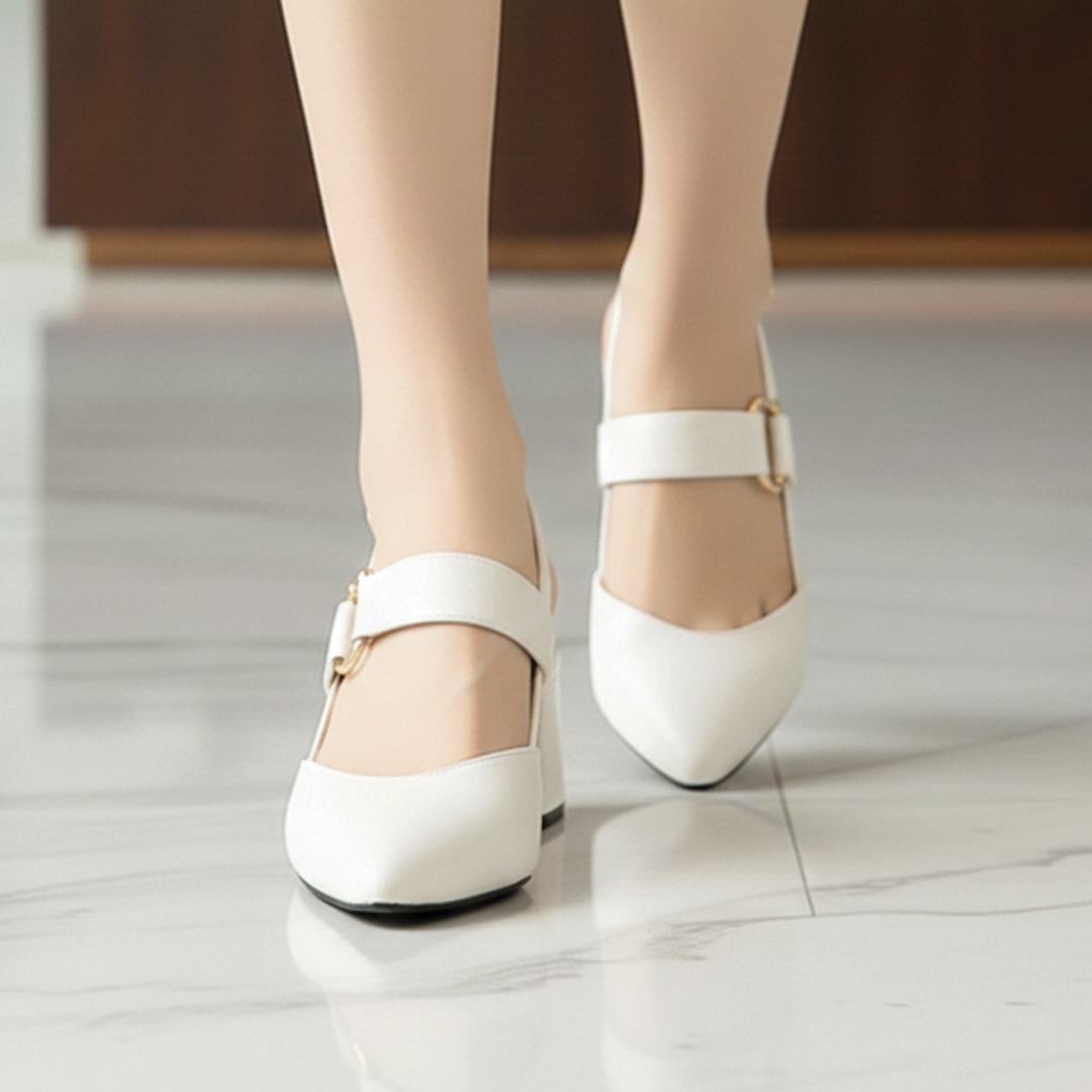 Comfortable Low Block Heel Slingbacks