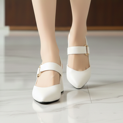 Comfortable Low Block Heel Slingbacks