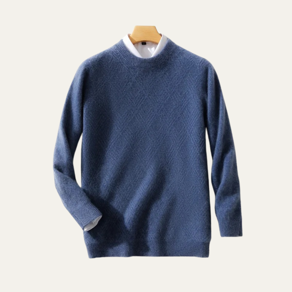 Cozy Mens Thick Cable Knit Wool Sweater