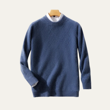 Cozy Mens Thick Cable Knit Wool Sweater