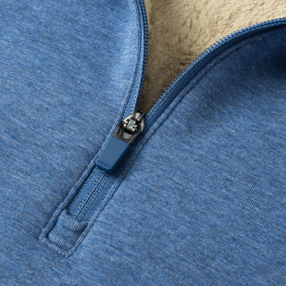 Warm Mens Fleece Zip Neck Sweater