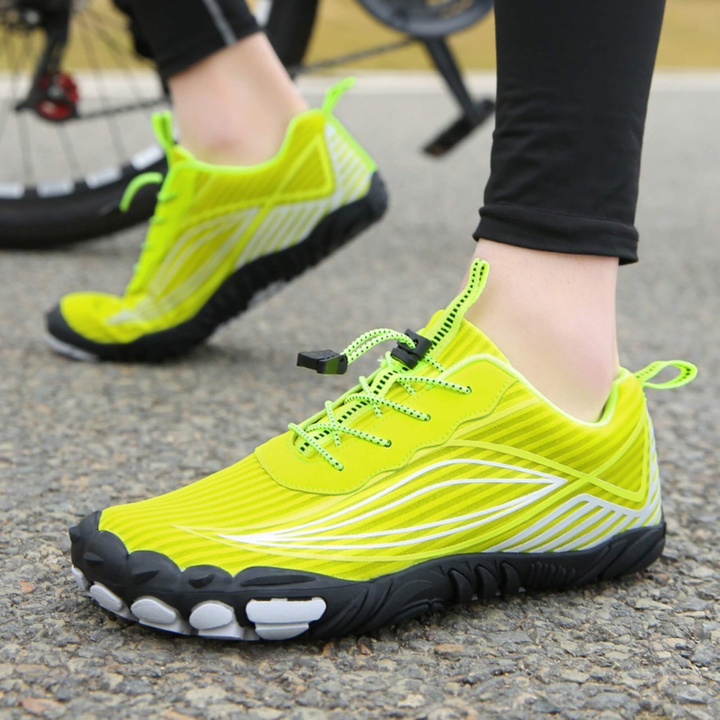 Lightweight Running Shoes Yellow Outdoor Sneakers
