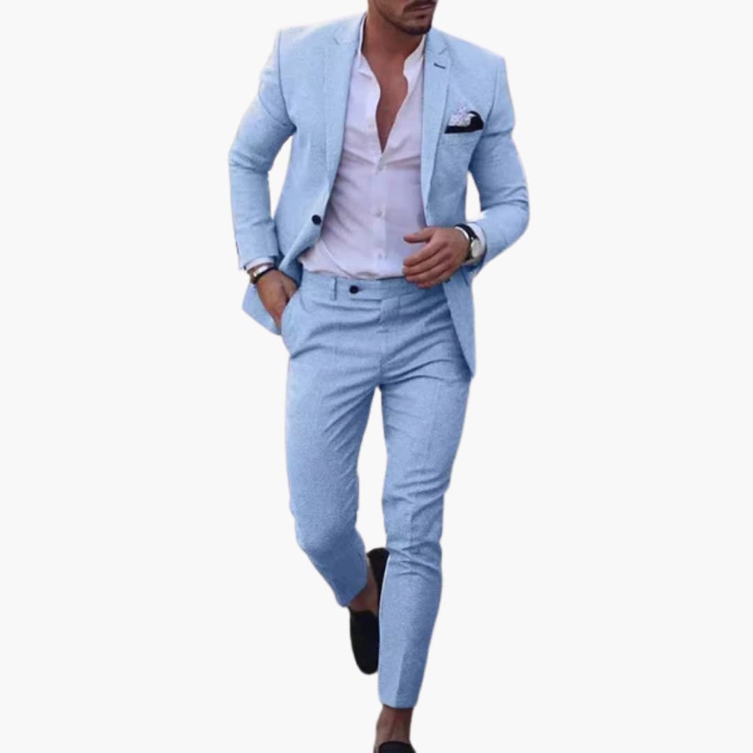 Slim Fit Mens Wool Blazer Suit