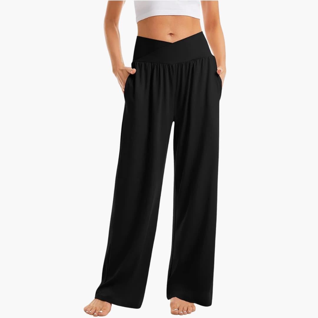 Comfy Women's Wide Leg Pants with Pockets - Olytrend