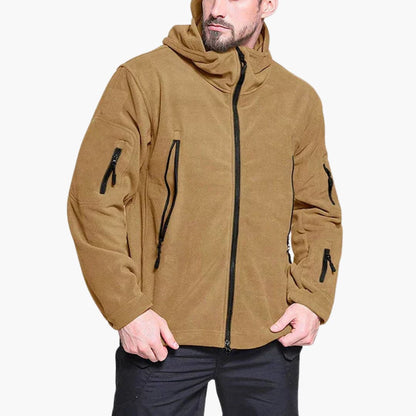 Men's Pocketed Zip Hooded Sweatshirt