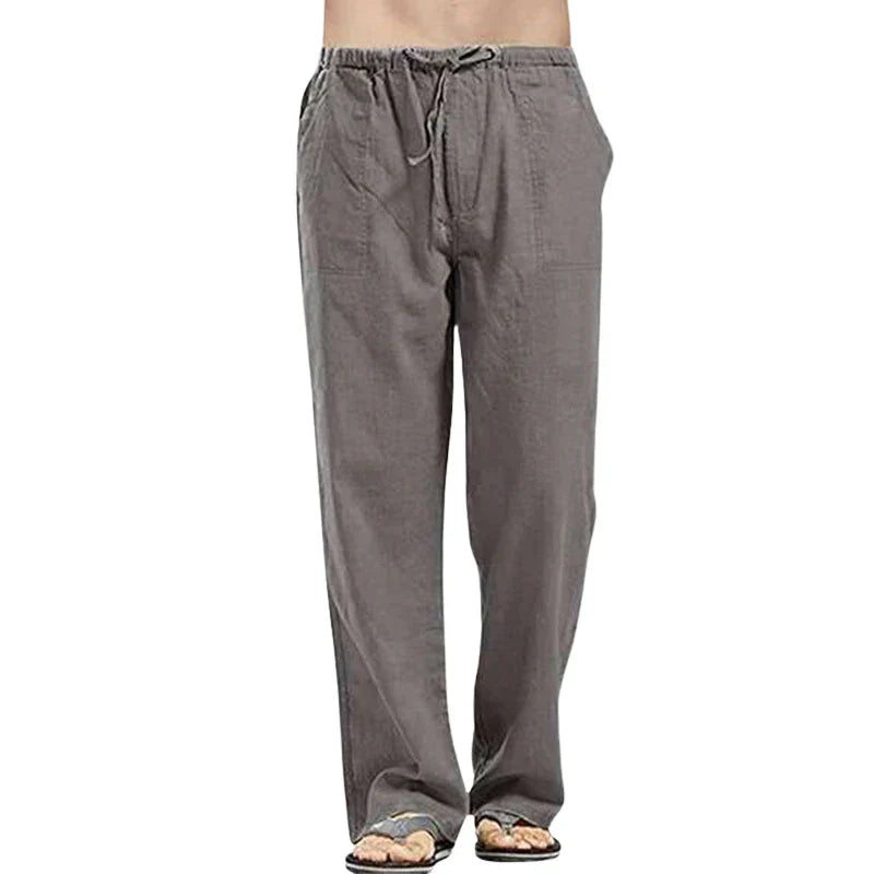 Comfortable Linen Mens Relaxed Fit Pants