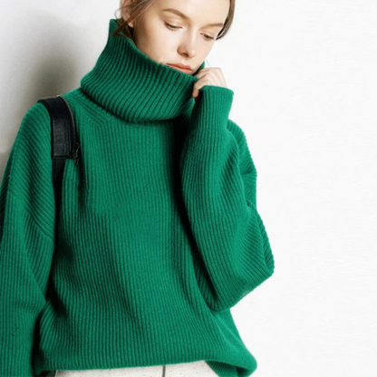 Large Fit Crew Neck Women's Sweater