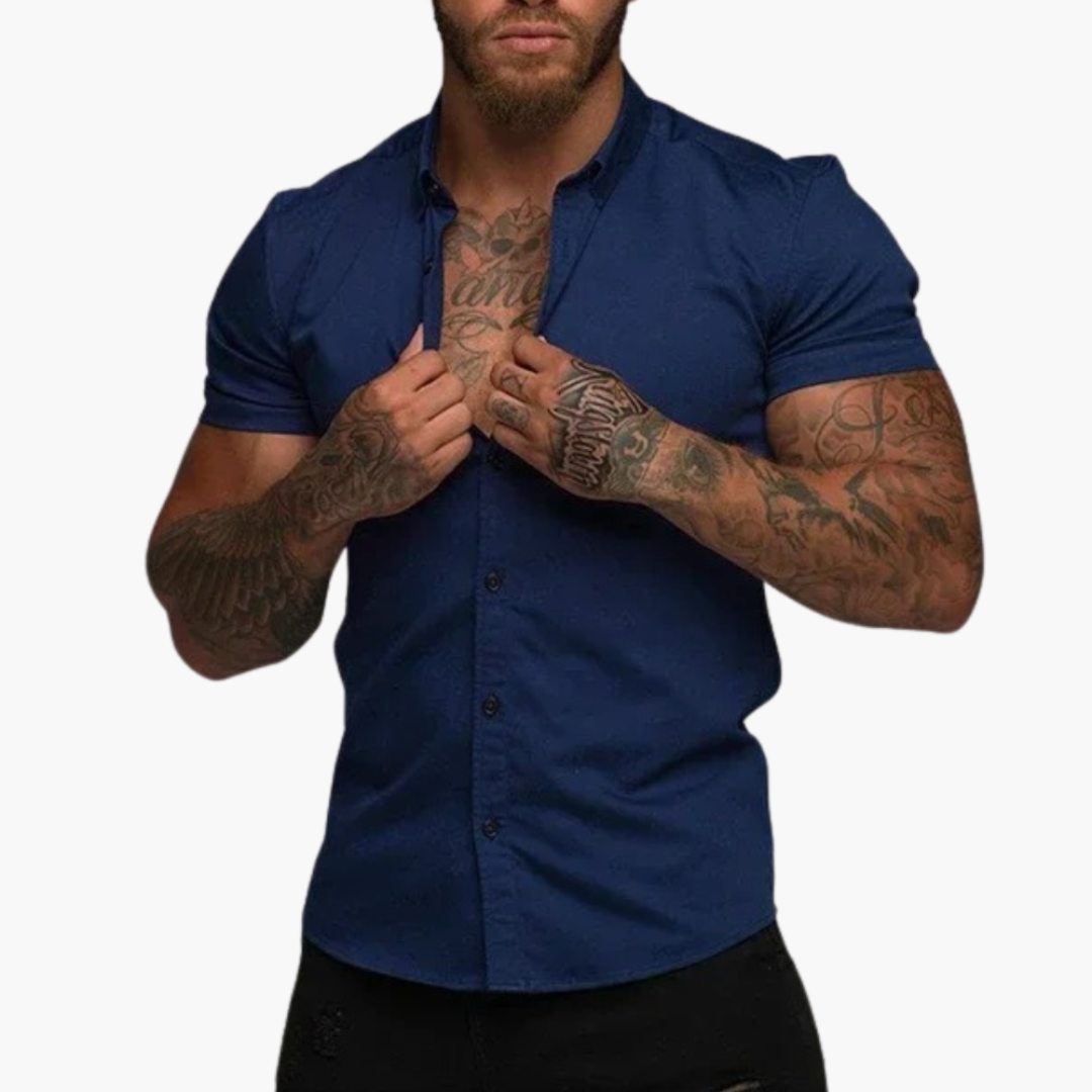 Fit Mens Short Sleeve Casual Shirt