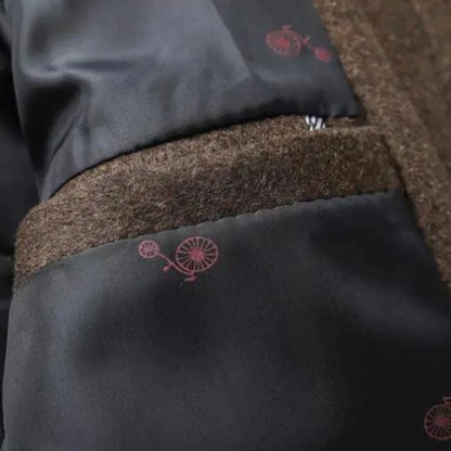 Warm Mens Luxury Wool Pea Coat