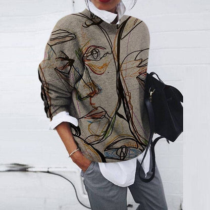 Casual Women's Long Sleeve Graphic Tee