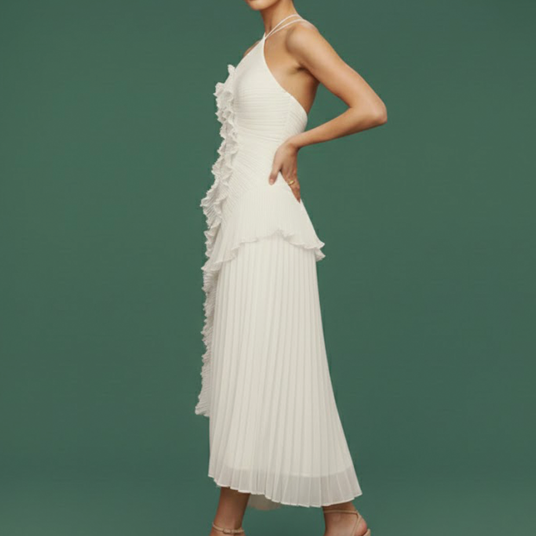 Chic Uneven Hemline Dress
