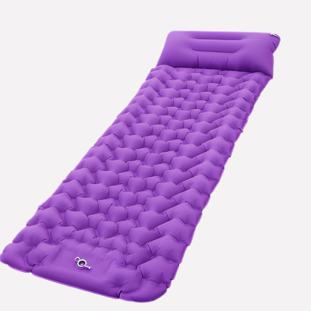 Portable Air Sleeping Pad with Built-In Pump