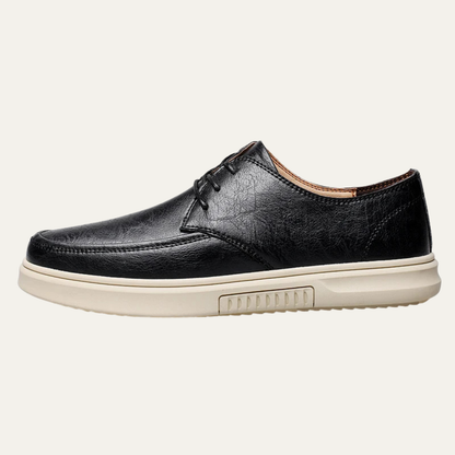 Classic Men's Brown Faux Leather Lace Up Shoes