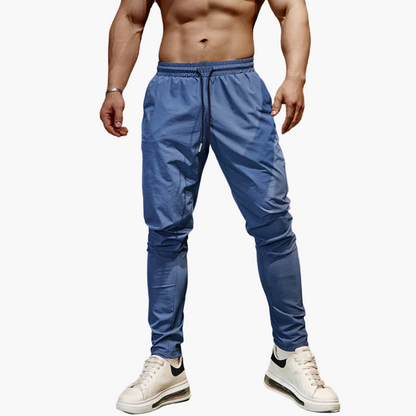 Relaxed Fit Running Pants for Men - Elastic Waist Sports Pants