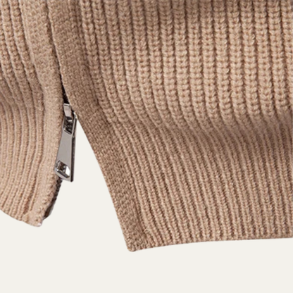 Warm Men's Knitted Crew Neck Winter Cardigan