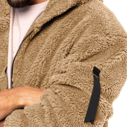 Cozy Men's Fleece Lined Hooded Jacket