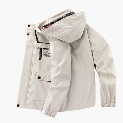 Practical Men's Zip Up Waterproof Jacket