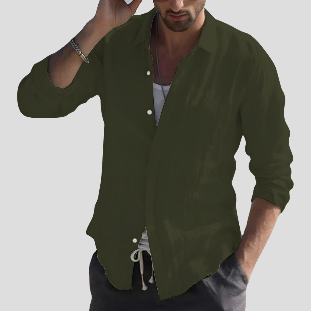 Classic Relaxed Fit Cotton Dress Shirt