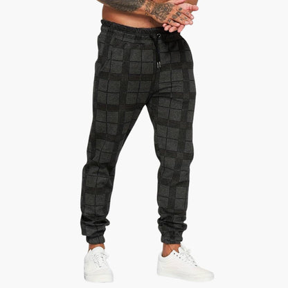 Comfortable Checkered Elastic Waist Pants
