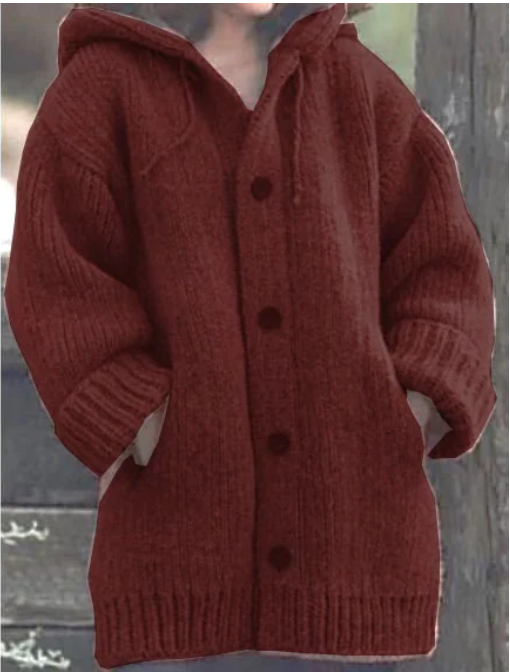 Cozy Women's Button Front Thick Knit Cardigan Sweater