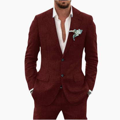 Classic Two Button Mens Suit Jacket Pants