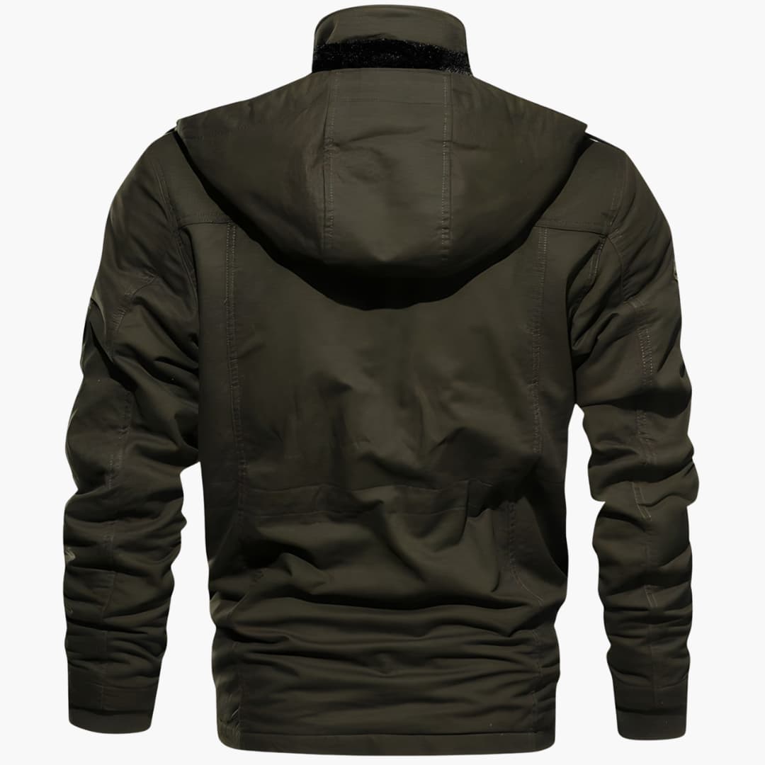 Waterproof Parka Jacket with Hood and Extra Pockets