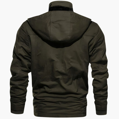 Waterproof Parka Jacket with Hood and Extra Pockets