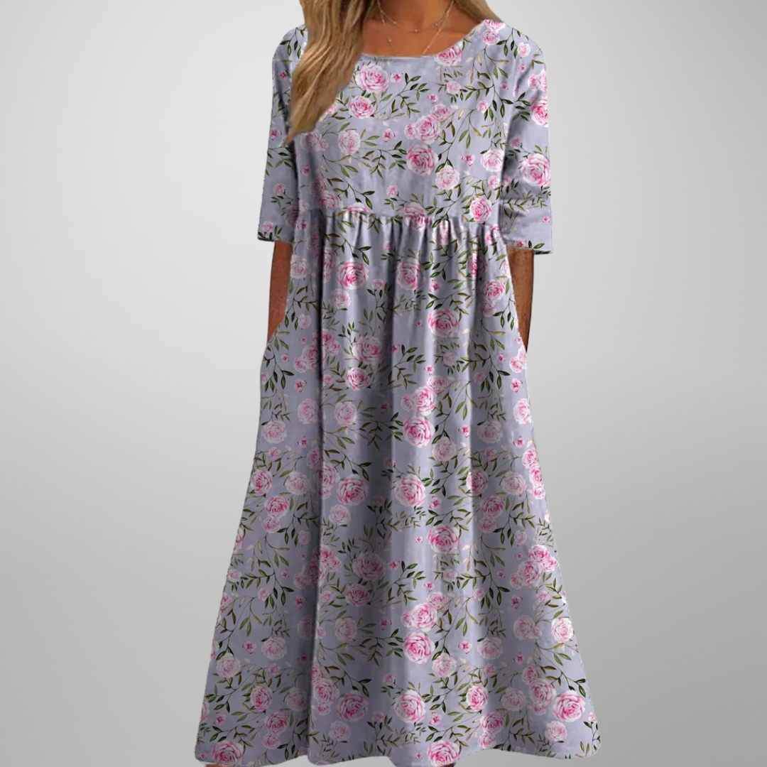 Casual Flower Knee Length Dress