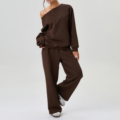 Comfy Women's Sweatshirt and Loose Fit Jogger Pant Set