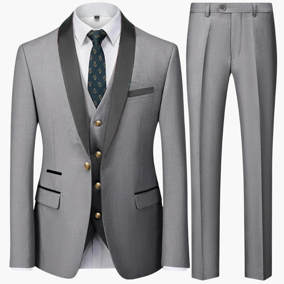 Classic Tailored 3 Piece Mens Formal Suit