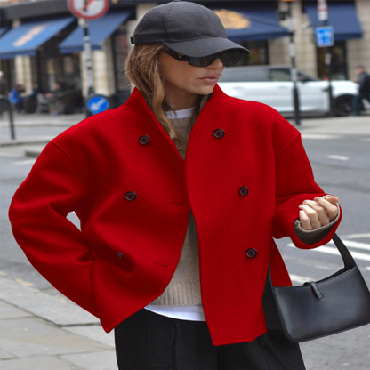 Warm Long Sleeve High Neck Winter Coat
