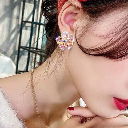 Shining Silver Earrings with Cubic Zirconia