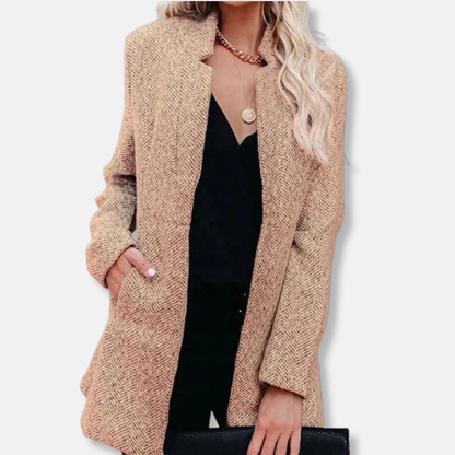 Slim Fit Herringbone Blazer Jacket