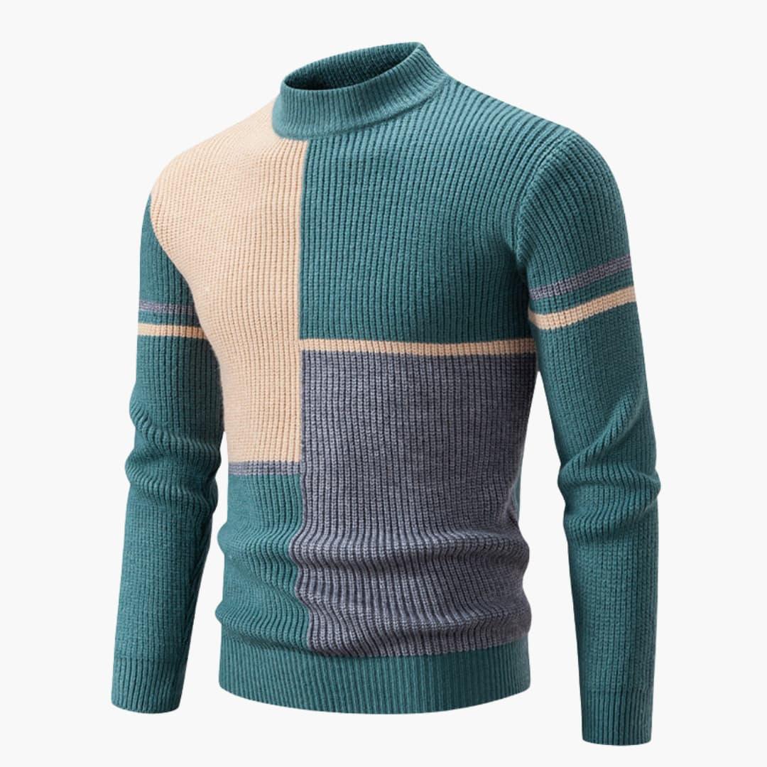 Classic Crew Neck Colorblock Sweater
