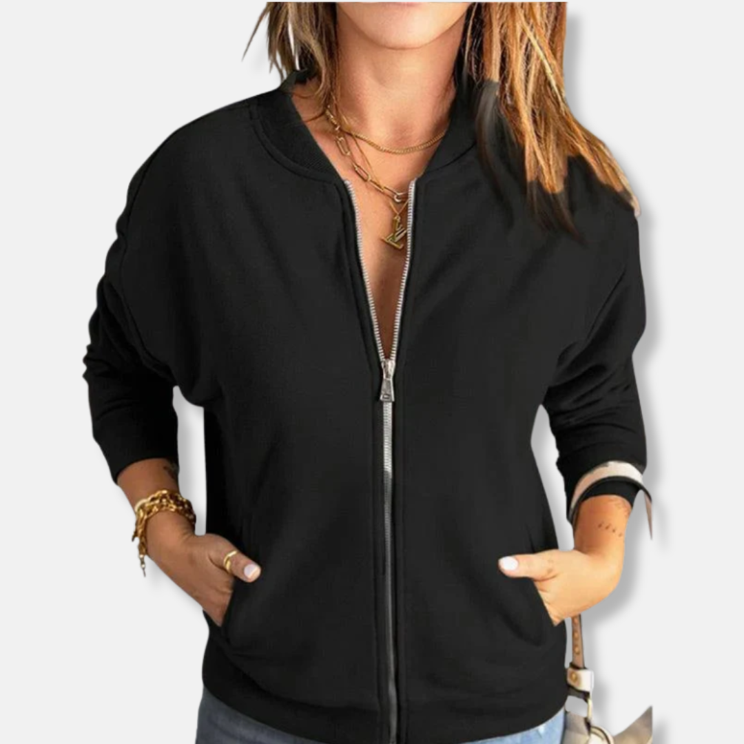 Comfy Women's Zip Jacket Relaxed Fit Casual Style